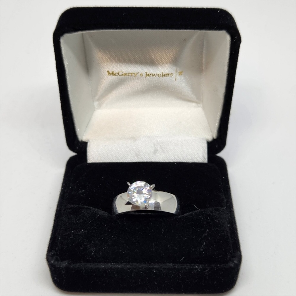 New stainless steel diamond ring lab diamonds
